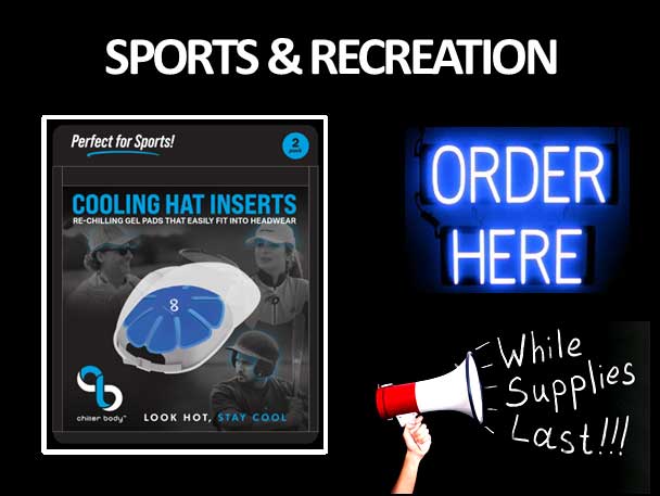 Chiller Body Cooling Hat Inserts for Athletes and Recreational Users